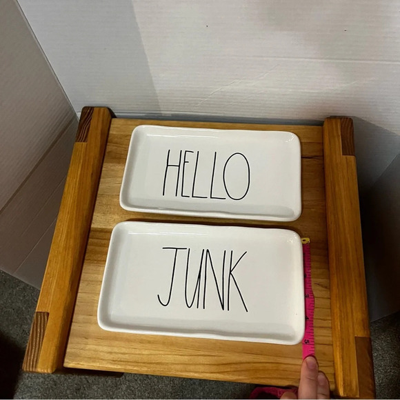 Rae Dunn Hello and Junk serving plates - Picture 3 of 4